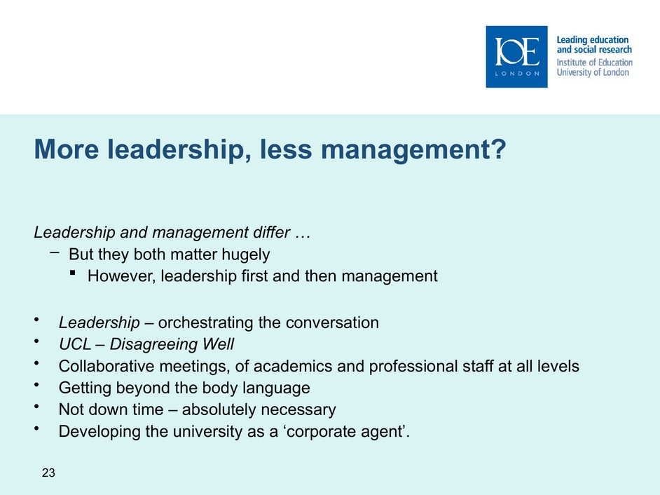 Slide 23, more leadership, less management?, English original